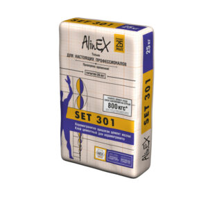 Плиточный цементный клей для керамогранита и декоративного кирпича AlinEX «SET 301» 25 кг - INVENTAR
